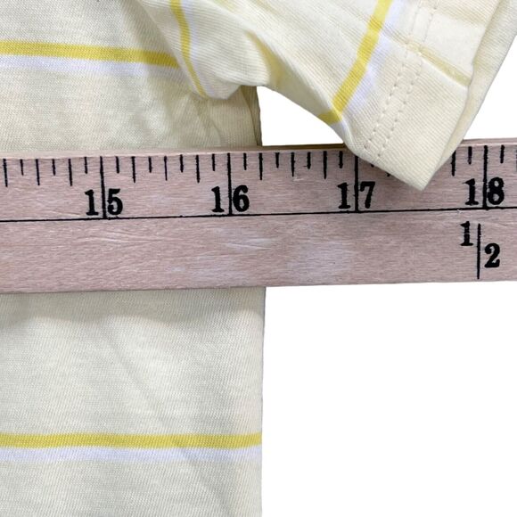 Everlane T Shirt Womens S Butter Yellow Striped Organic Cotton Preppy Casual NEW - Picture 6 of 13